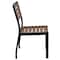Flash Furniture Lark Outdoor Stackable Side Chair with Faux Teak Poly Slats XU-DG-HW6036-GG - alternate 4